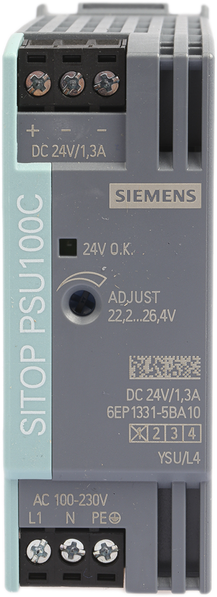 Siemens SITOP PSU100C Switched Mode DIN Rail Power Supply, 100 → 230 V ac / 110 → 300V dc ac, dc Input,