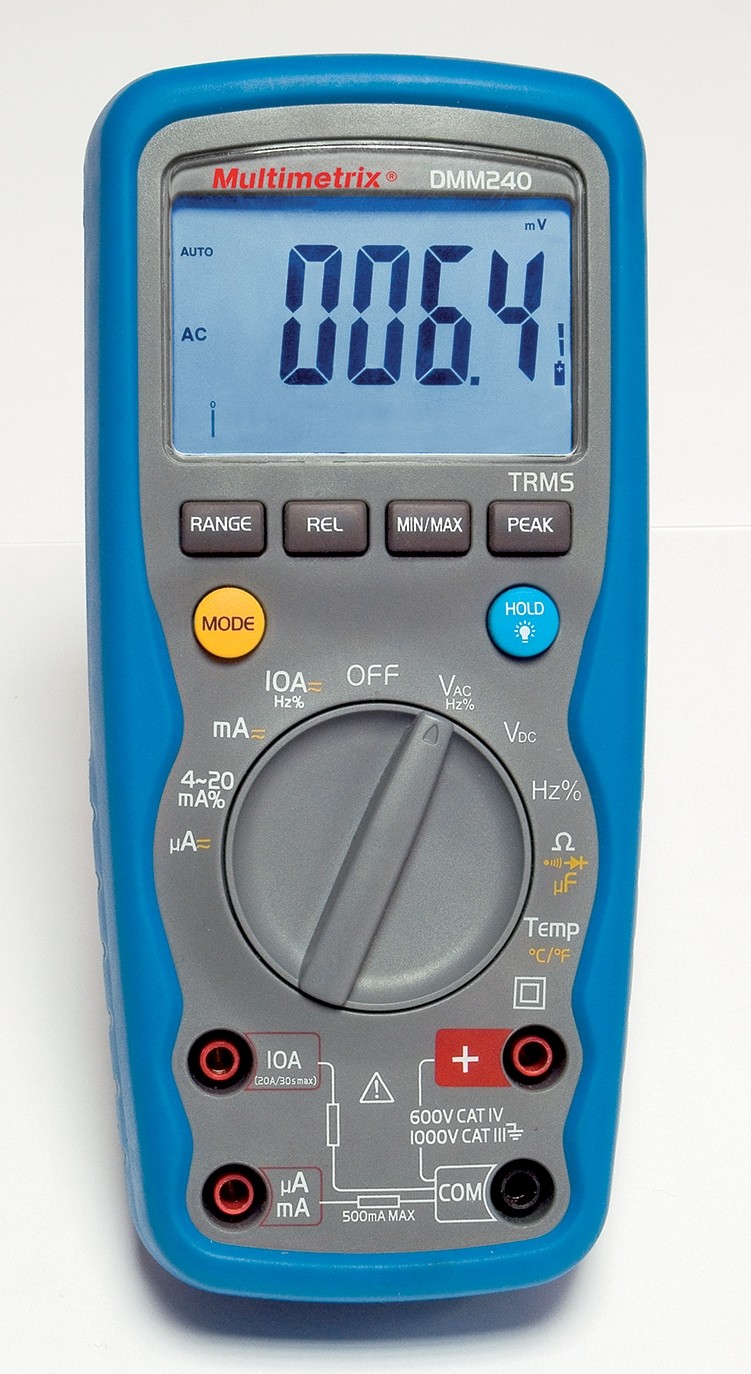 Chauvin Arnoux DMM240 Handheld Digital Multimeter, 10A ac Max, 10A dc Max