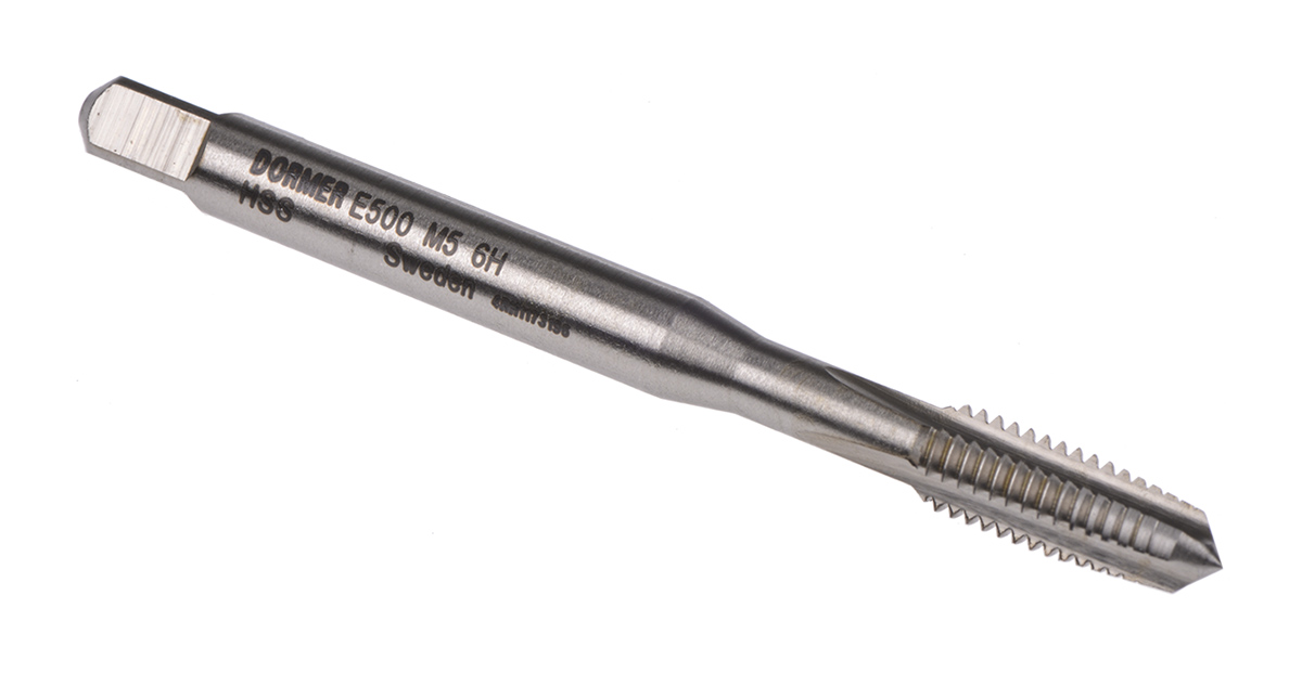 Dormer Threading Tap HSS 1-Piece 0.8mm Pitch Metric Standard Machine Tap M5 Thread