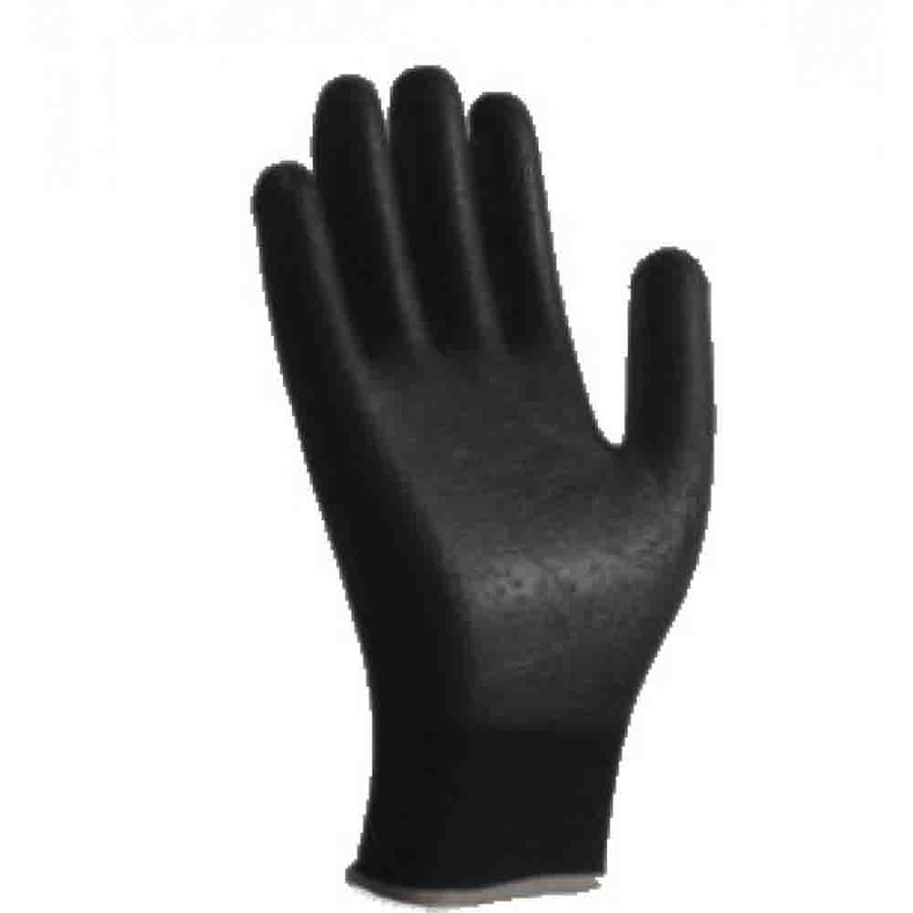 Reldeen G781 Black Polyester Glove, Size 8, Polyurethane Coating