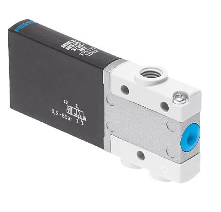 Festo Solenoid Valve MHE2-MS1H-3/2G-M7, 3 Port, 24 V dc