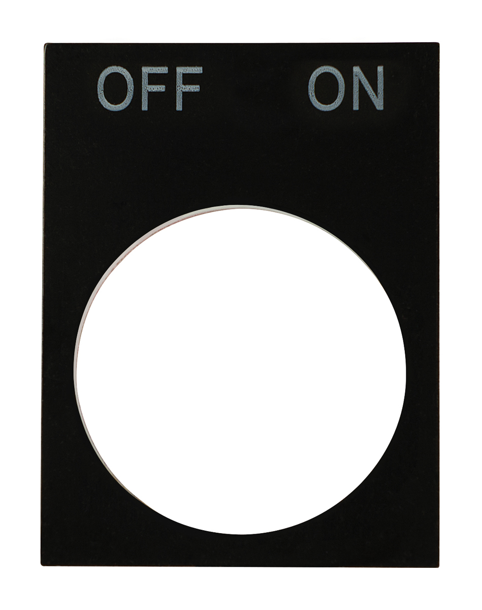 RS PRO Legend Plate for Use with Ptec Push Button, Off - On