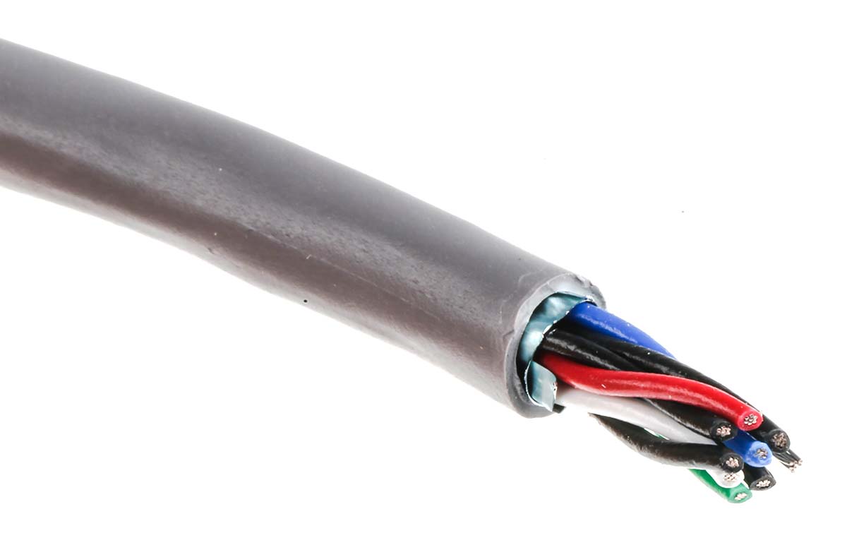 Alpha Wire Alpha Essentials Communication & Control Series Data Cable, 4 Pairs, 8 Cores, 0.23 mm², Screened, 24 AWG,
