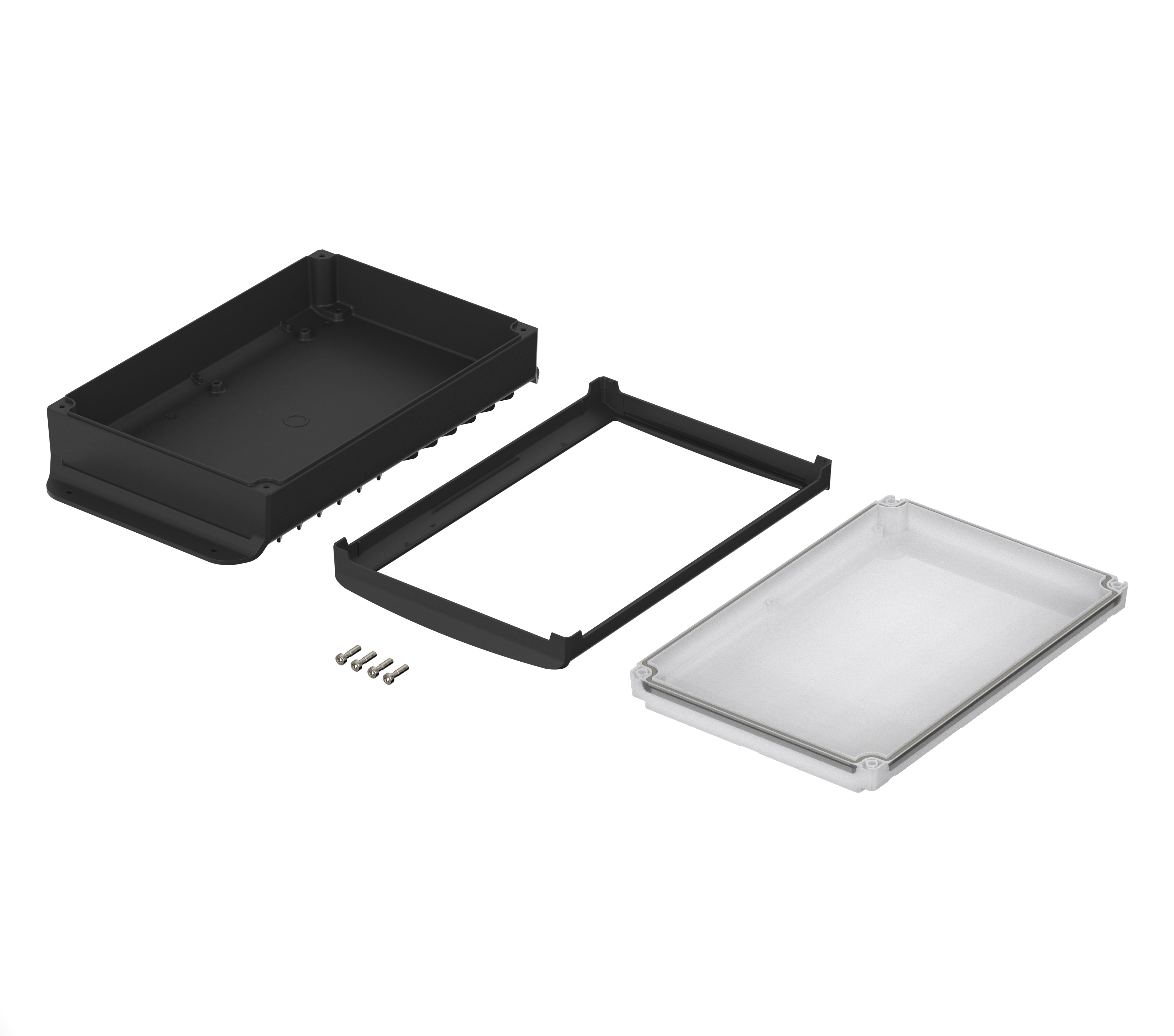Bopla BoVersa Series Black, Transparent Polycarbonate General Purpose Enclosure, 323 x 185 x 76mm