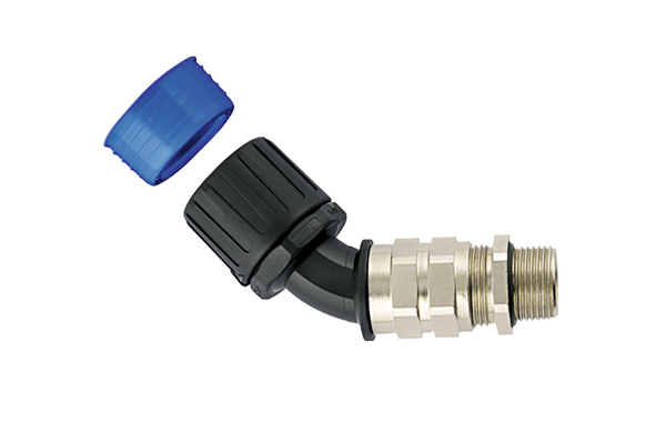 HellermannTyton External Thread Elbow, Conduit Fitting, 54mm Nominal Size, M50, Nylon 66, Black IP68 rating