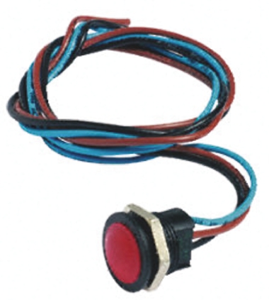 APEM Push Button Switch, Panel Mount, 16.2mm Cutout, SPDT, 24V dc, IP67