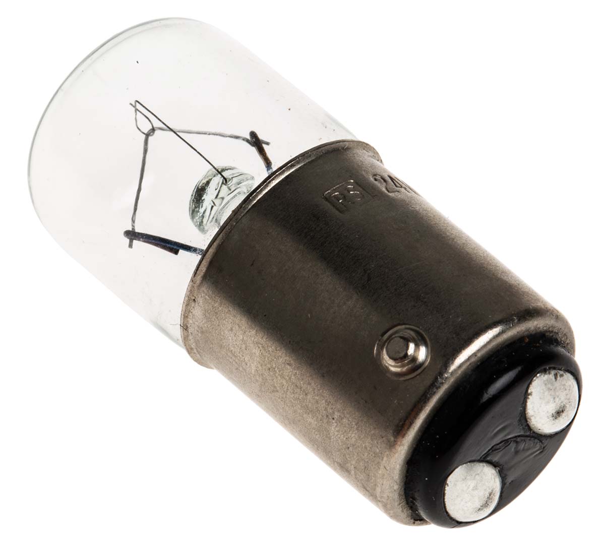 RS PRO BA15d Indicator Light, Clear, 24 V ac, 200 mA, 1000h