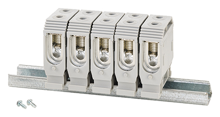 HENSEL DK Series Non-Fused Terminal Block, 5-Way, 150A, 16 → 50 mm² Wire, Screw Down Termination