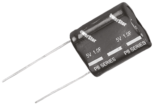 Eaton 0.1F Supercapacitor -20 → +80% Tolerance, 5V dc, Through Hole