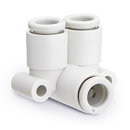 SMC KQ2 Series Elbow Fitting, Push In 6 mm to Push In 6 mm, Tube-to-Tube Connection Style