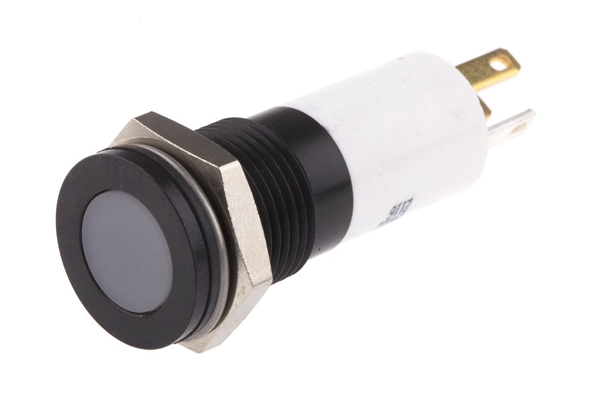 RS PRO Panel Mount Indicator, 24V dc, 14mm Mounting Hole Size, Solder Tab Termination, IP67