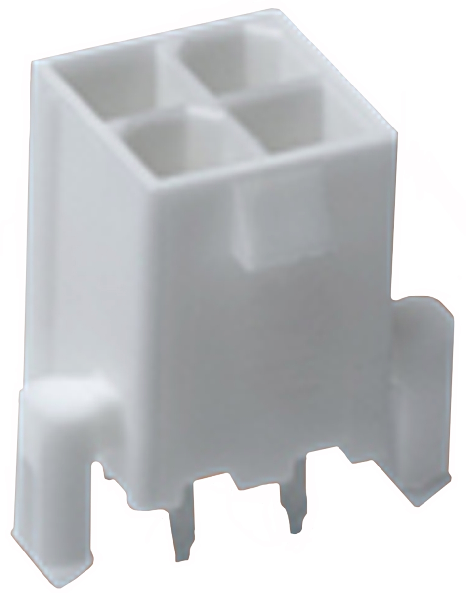 Molex Mini-Fit Jr Series Straight Through Hole PCB Header, 6 Contact(s), 4.2 mm Pitch, 2 Row, Shrouded