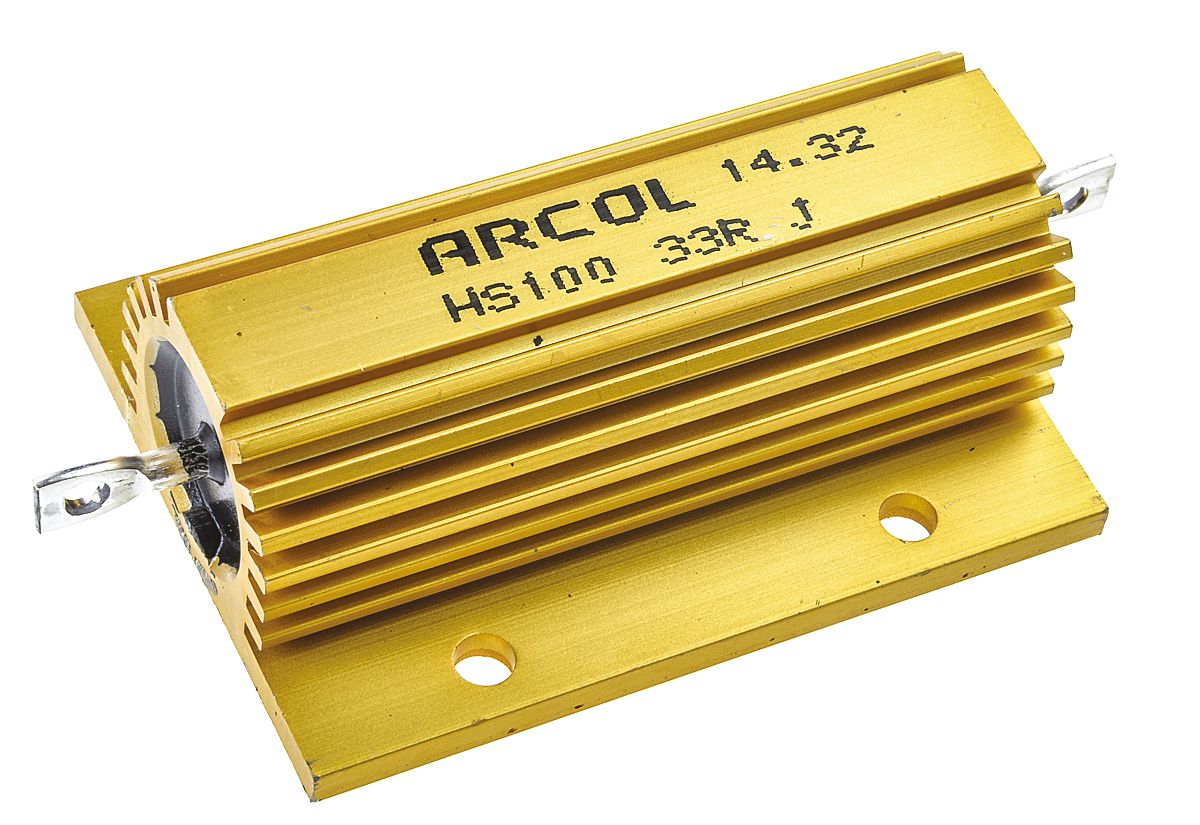 Arcol, 33Ω 100W Wire Wound Chassis Mount Resistor HS100 33R J ±5%