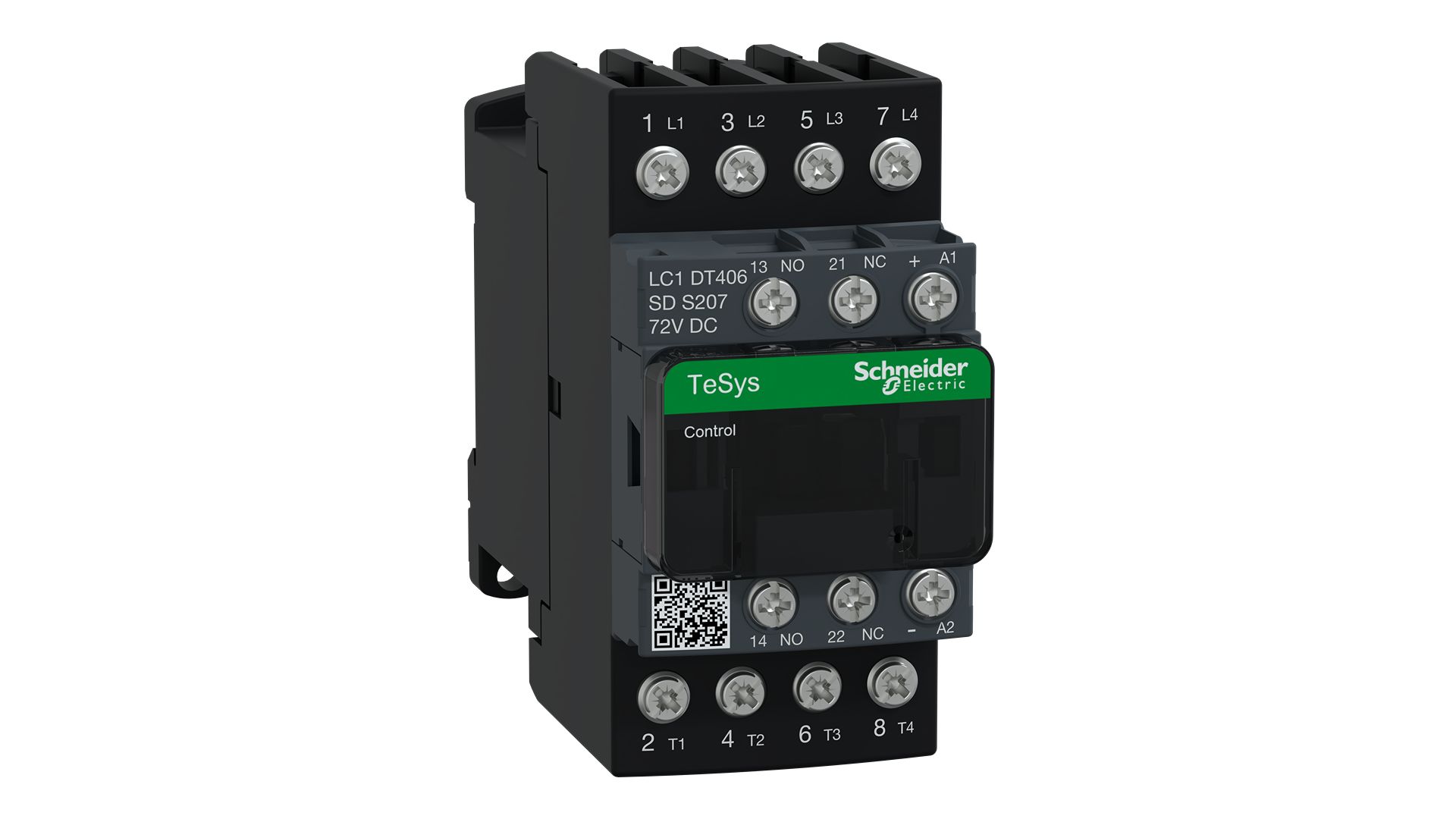 Schneider Electric LC1D Contactor, 72 V dc Coil, 4-Pole, 40 A, 4 NO, 690V