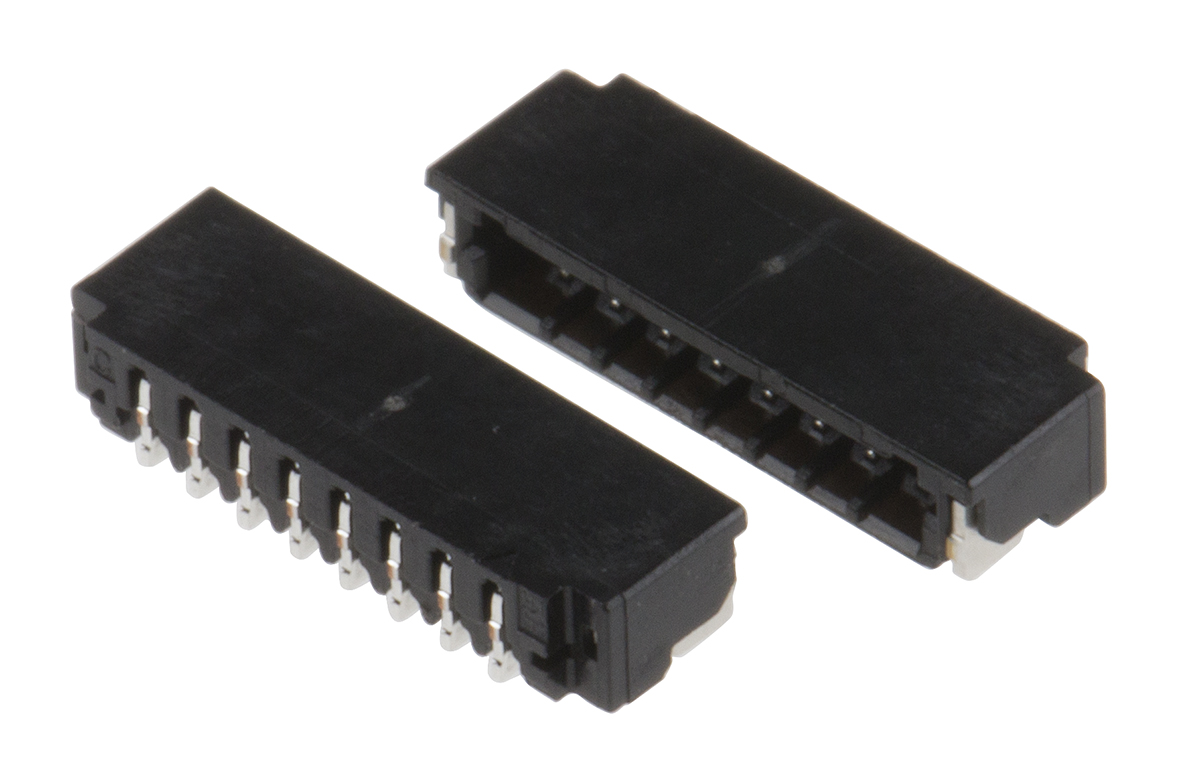 Hirose, DF52, 52 0.8mm Pitch 8 Way Right Angle Female FPC Connector