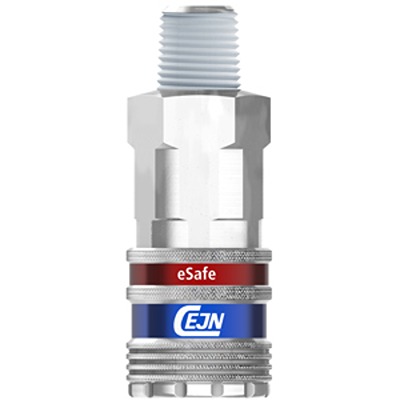 CEJN Zinc Plated Steel Male Pneumatic Quick Connect Coupling, R 3/8 Threaded