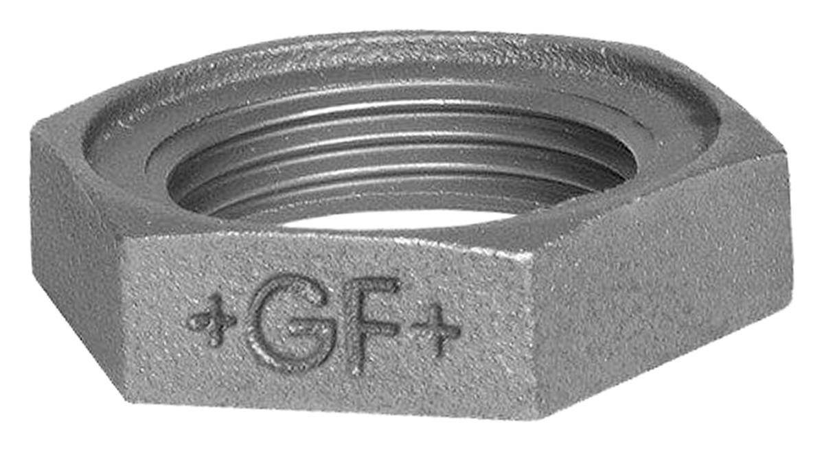 Georg Fischer Galvanised Iron Backnut Nut BSPP 1in