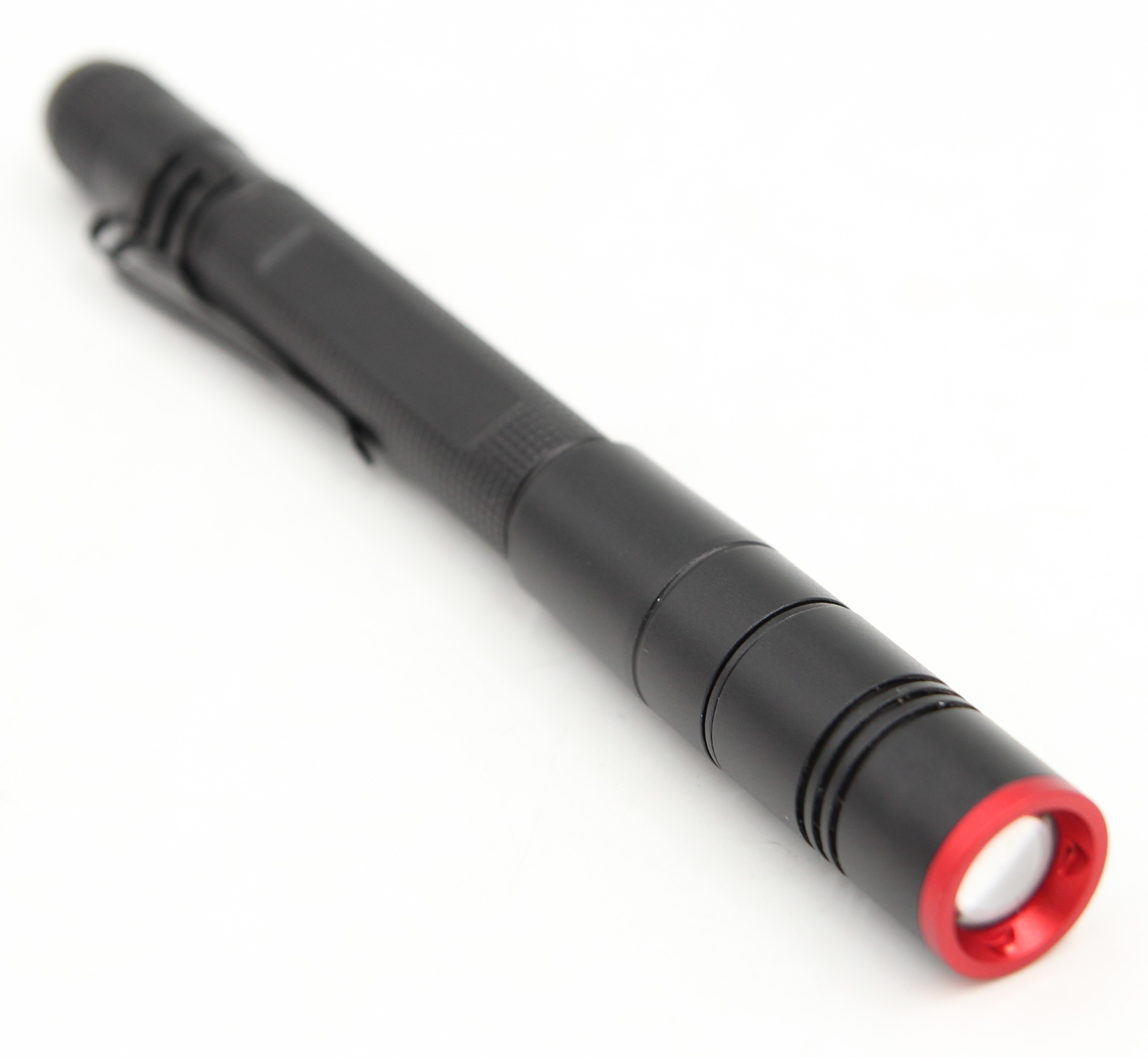 RS PRO LED Pen Torch Black, Red - Rechargeable 400 lm, 155 mm