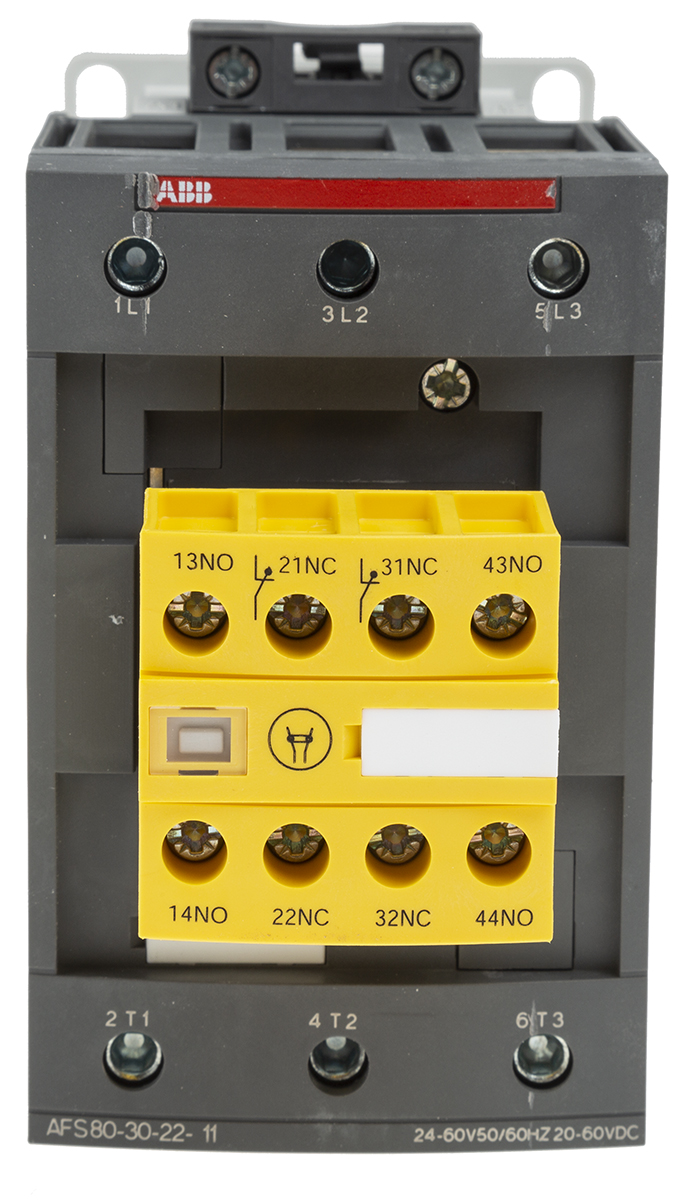 ABB Jokab AFS Contactor, 24/60 V ac Coil, 3-Pole, 125 A, 45 kW 250 V, 3 NO, 600V
