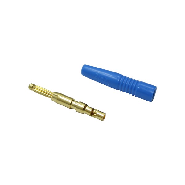 Nelco Blue Plug Banana Plug, 2mm Connector, 20A, Gold Plating
