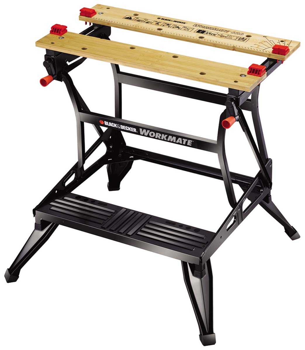 Black & Decker Portable Steel Workbench, 250kg Max Load, Adjustable Height, 775mm x 740mm