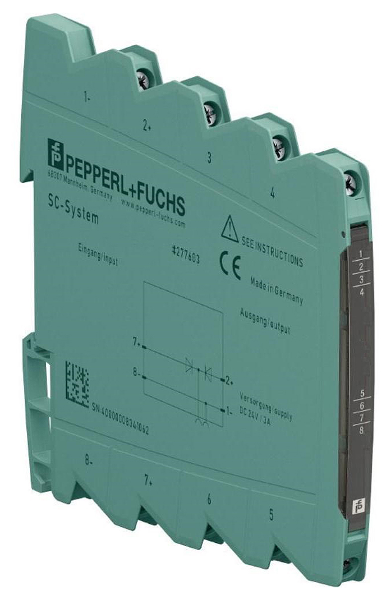 Pepperl + Fuchs S1SD Series Signal Conditioner, Voltage Input, Current, Voltage Output, 16.8 → 31.2V dc Supply,