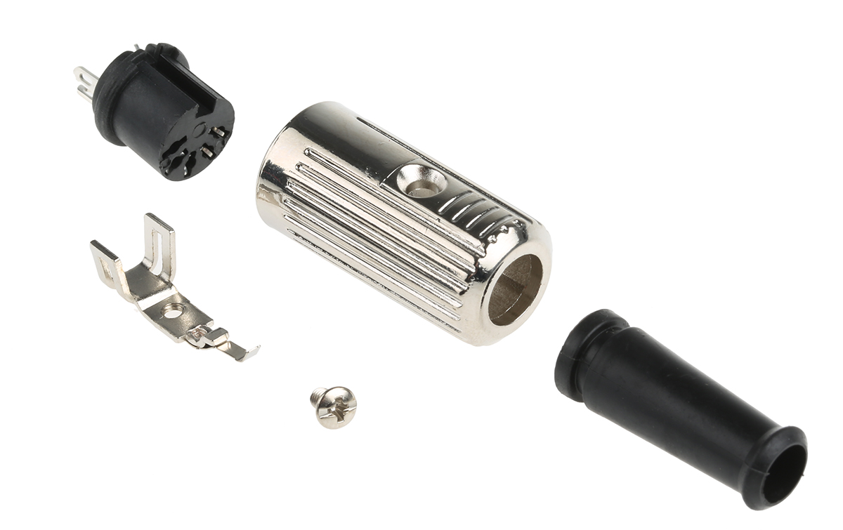 RS PRO 5 Pole Din Socket, 1A, 100 V ac, Push Lock, Female, Cable Mount