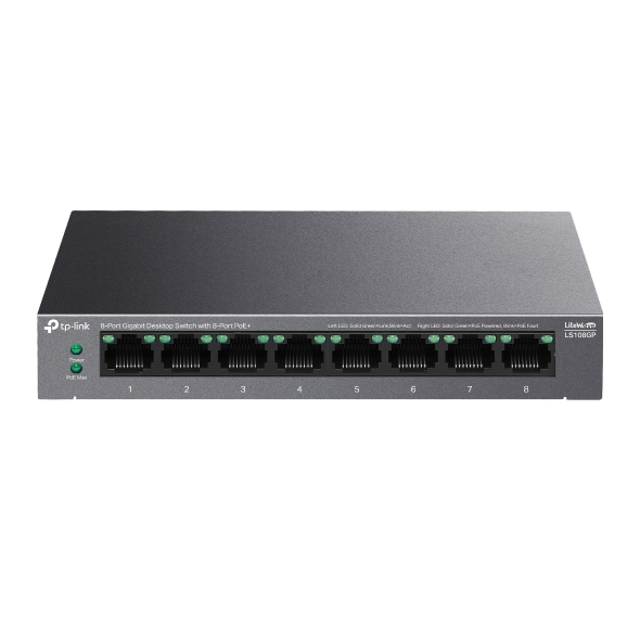 TP-Link LS108GP, Network Switch 8 Port Network Switch With PoE