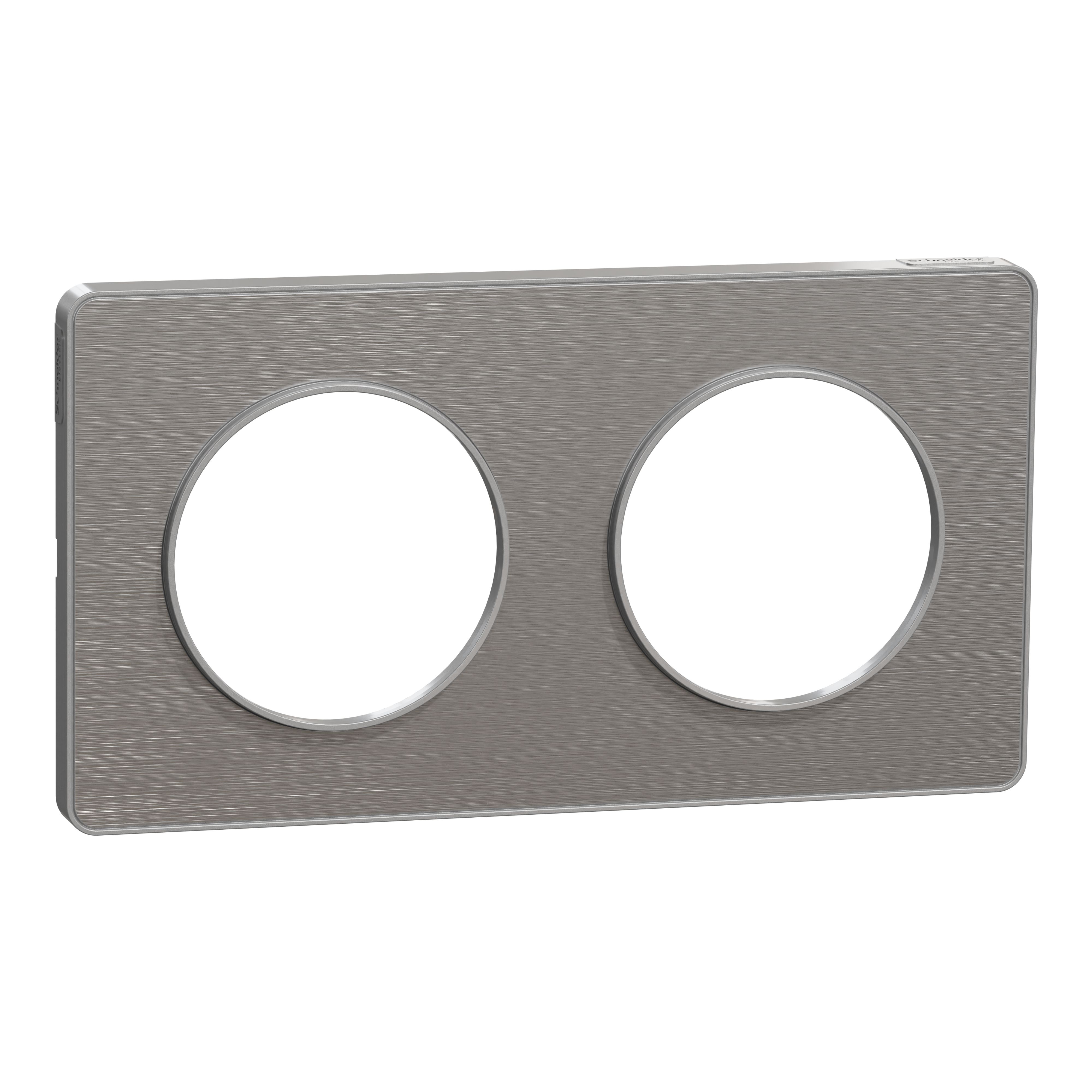 Schneider Electric Grey, 2 Gang, Odace