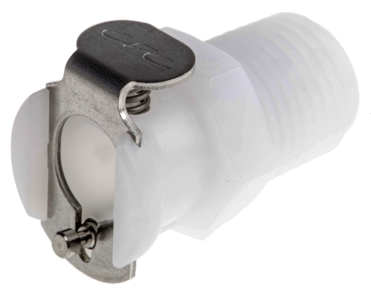 Colder Products Hose Connector, Straight Threaded Coupling, BSPT 1/4in, 8.3 bar