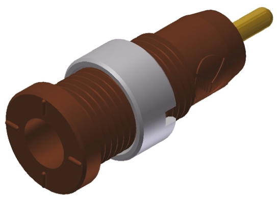 Hirschmann Test & Measurement Brown Female Banana Socket, 2mm Connector, Solder Termination, 10A, 1000V ac/dc, Gold