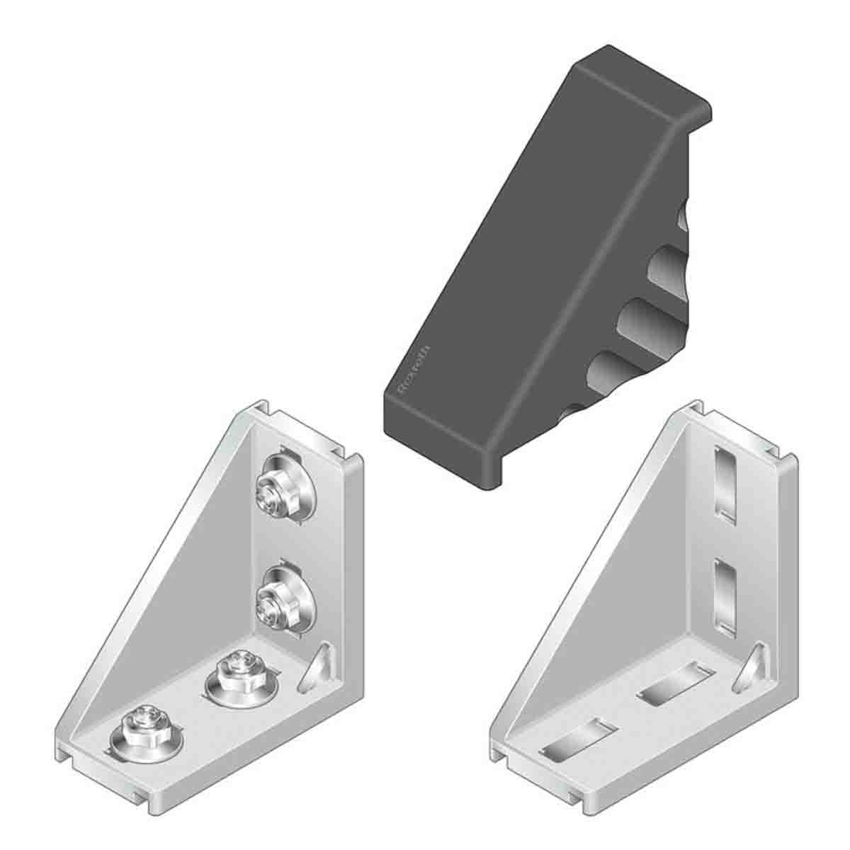 Bosch Rexroth Angular Cover Cap, Connecting Component, Strut Profile 45 mm, Groove Size 10mm