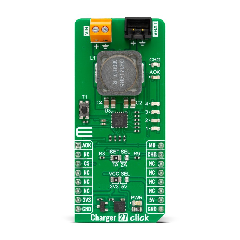 MikroElektronika Add-On Board Evaluation Board for MP2639B for mikroBUS Socket