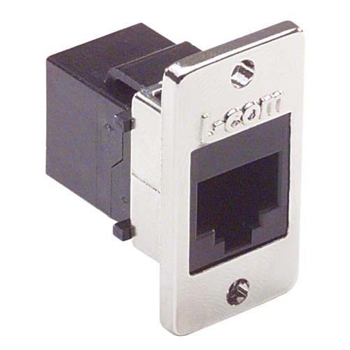 L-Com ECF Series Ethernet Connector, Panel Mount, Cat3 Straight 1 Port 1 -Way