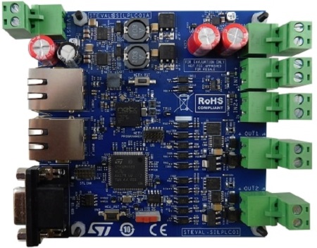 STMicroelectronics Safety-ready industrial PLC evaluation board Digital Power for High-performance Arm Cortex-M7 32-bit