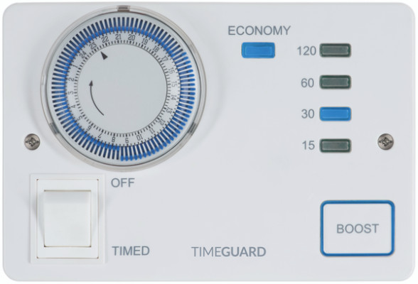 Timeguard White Programable Light Switch, 2 Way, 1 Gang, Programable Photocell Security Light Switch