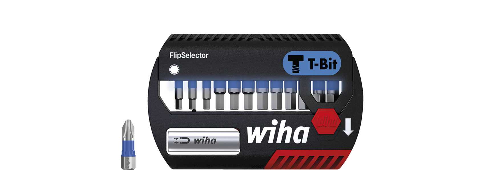 Wiha Bit Set 13 Pieces, Pozidriv, Slotted