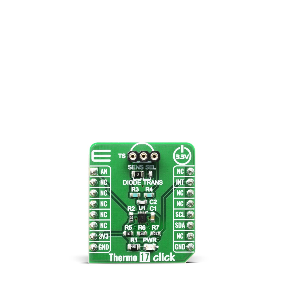 MikroElektronika Thermo 17 Click Temperature & Humidity Sensor Temperature Sensor Board for TMP451-Q1