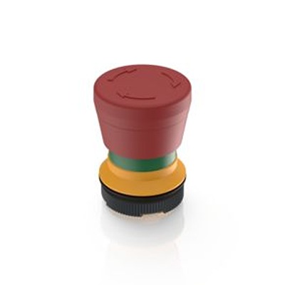 RAFI RAFIX 22 FS Series Latching Emergency Stop Push Button, PCB, 22.3mm Cutout, IP65