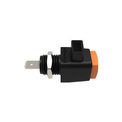 Schutzinger 12.5mm Orange Terminal Post, 300V, 16A, Pg 7 Thread