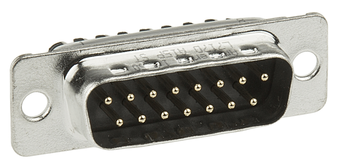 Amphenol Communications Solutions 15 Way Cable Mount D-sub Connector Plug, 2.74mm Pitch