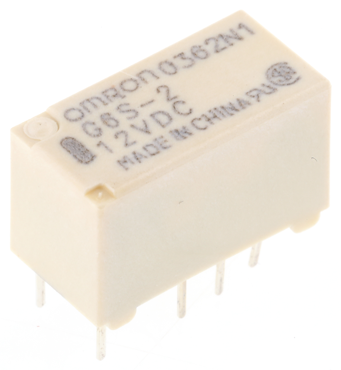 Omron PCB Mount Signal Relay, 12V dc Coil, 2A Switching Current, DPDT