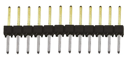 Samtec TSW Series Straight Through Hole Pin Header, 12 Contact(s), 2.54 mm Pitch, 1 Row, Unshrouded