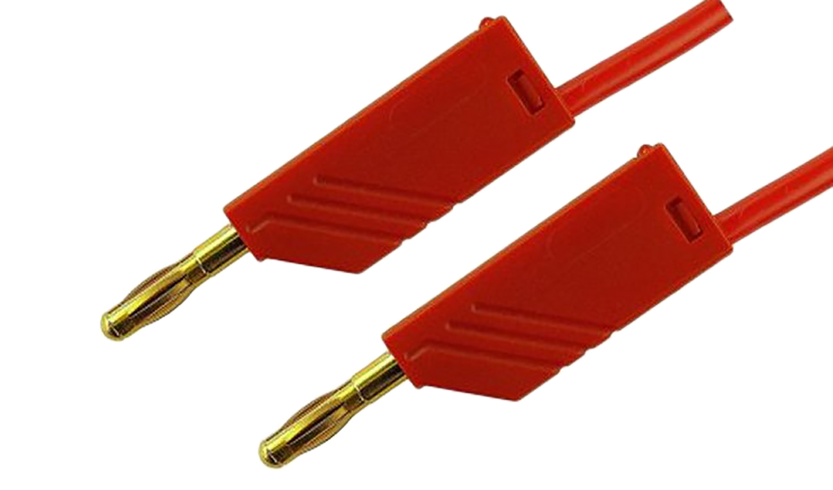Hirschmann Test & Measurement, 32A, 30 V ac, 60V dc, Red, 2m Lead Length
