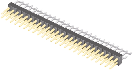 Samtec TSM Series Right Angle Surface Pin Header, 50 Contact(s), 2.54 mm Pitch, 2 Row, Unshrouded