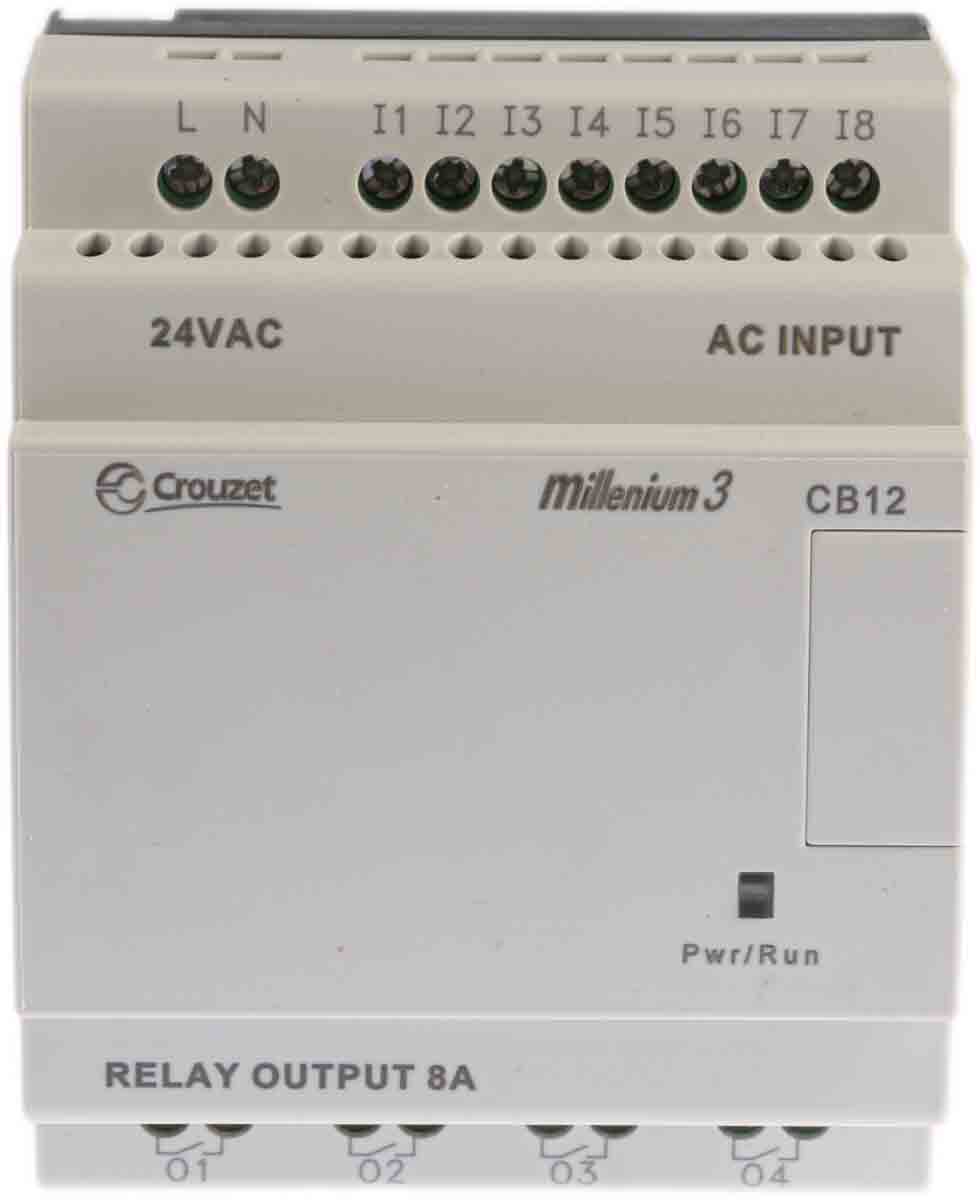 Crouzet Millenium 3 Series Logic Module, 24 V ac Supply, Relay Output, 8-Input, Digital Input