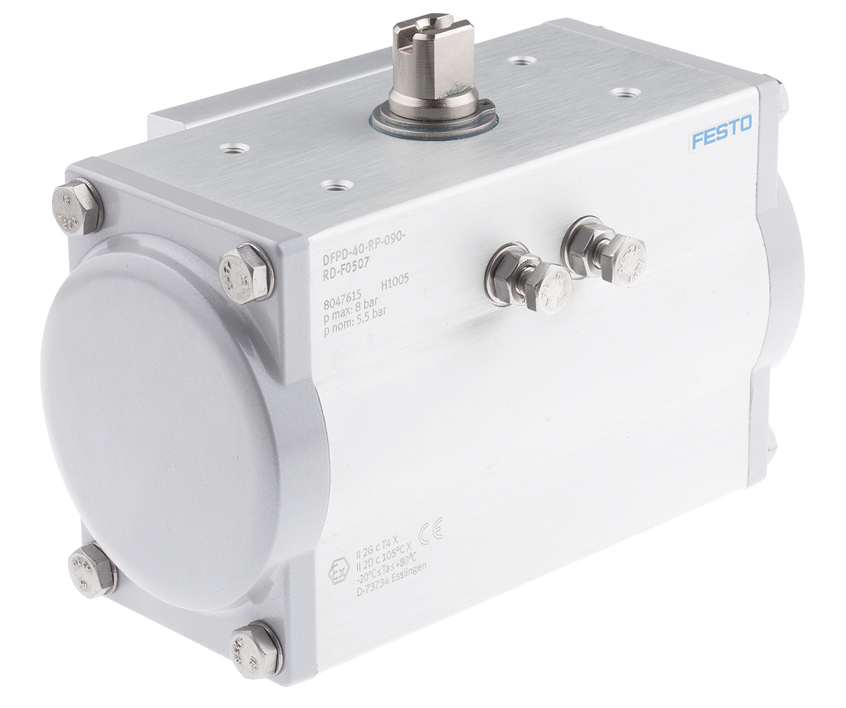 Festo DFPD Series 8 bar Double Action Pneumatic Rotary Actuator, 90° Rotary Angle