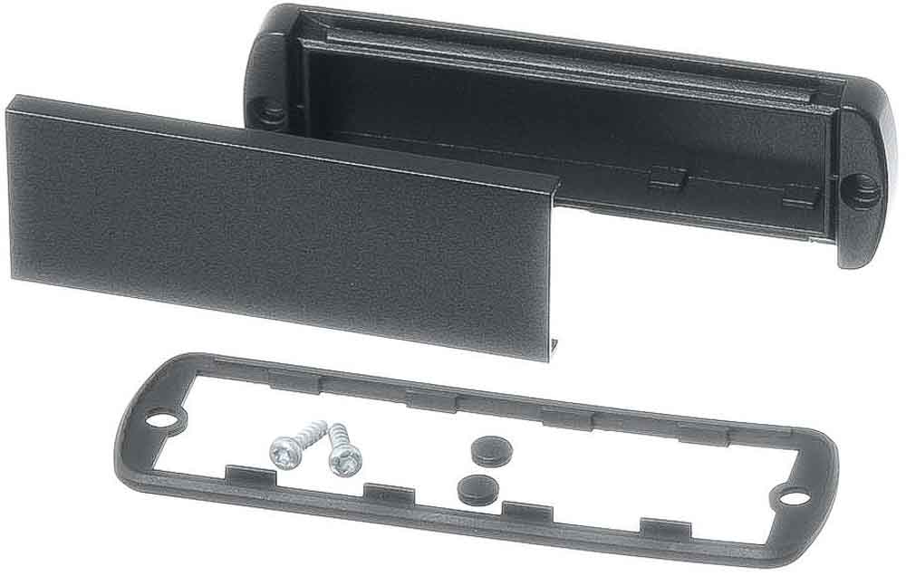 Bopla Black Aluminium End Panel, 108.6 x 34.6 x 6.7mm