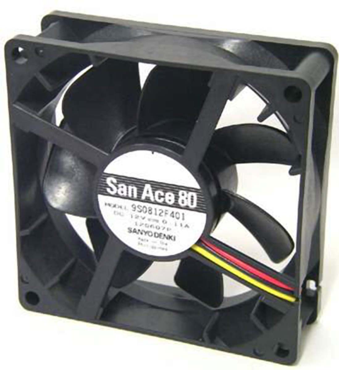 Sanyo Denki San Ace 9S Series Axial Fan, 12 V dc, DC Operation, 67m³/h, 2.76W, 230mA Max, 80 x 80 x 25mm