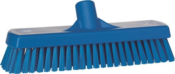 Vikan Broom, Blue With Polyester, Polypropylene, Stainless Steel Bristles for Deck washer brush